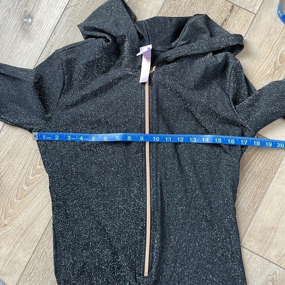 SAVAGE X FENTY Sleep Shine HOODED JUMPSUIT One Piece Onesie Black Glitter - Picture 12 of 14